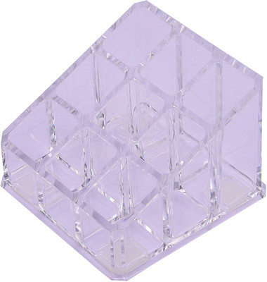 

Brecken Paul Acrylic Makeup Cosmetic Organizer, Transparent Makeup (Multi Purpose Organiser )Storage Box 09 Slot Make up make up Vanity Box(White)