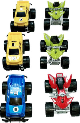

ClueSteps Push & Pull Along Rave Cars (6 PCS) for your kids(Multicolor)