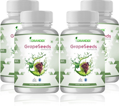 

Oriander 100% Natural & Organic Grape Seed Extract 800 Mg 60 Capsules(360 g)