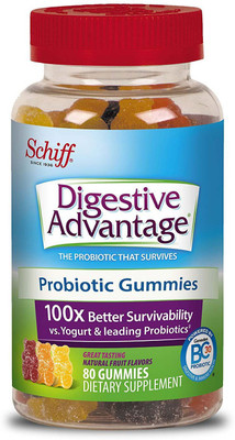 

Schiff Schiff Digestive Advantage Probiotic Gummies Dietary Supplement, Natural Fruit Flavors, 80 Gummies(80 No)