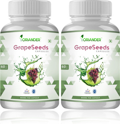 

Oriander 100% Natural & Organic Grape Seed Extract 800 Mg 60 Capsules(60 No)
