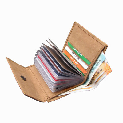 

ABYS Genuine Leather 20 Card Holder(Set of 1, Tan)