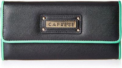 

Caprese Women Casual Black Tyvek Wallet(4 Card Slots)