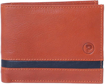 

posshusa Men Tan Genuine Leather Wallet(10 Card Slots)