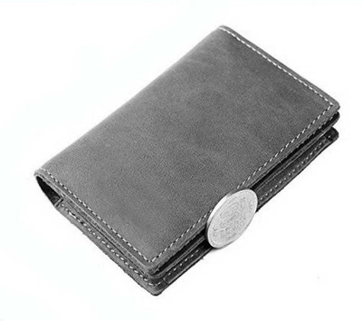 

Wildland Men Grey Genuine Leather Card Holder(20 Card Slots)