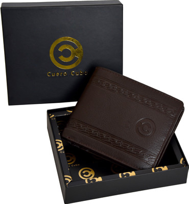 

Cuero Cubo Men Brown Genuine Leather Wallet(8 Card Slots), Tanish brown