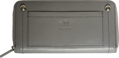 

Ubai LIfa Women Grey Genuine Leather Wallet(8 Card Slots)