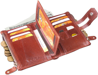 

ABYS Men Brown Genuine Leather Card Holder(12 Card Slots)