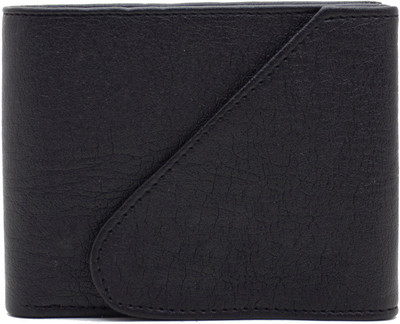 

DELMA Men Black Artificial Leather Wallet(6 Card Slots)