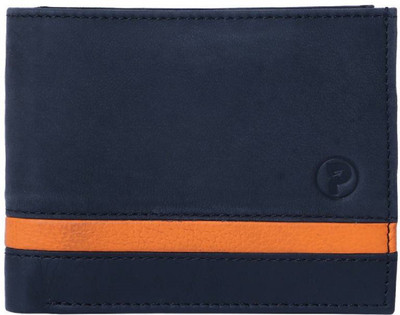 

posshusa Men Blue Genuine Leather Wallet(10 Card Slots)