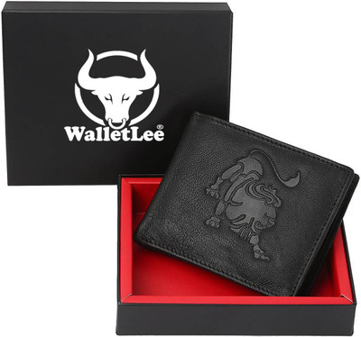 

WalletLee Men Black Genuine Leather Wallet(1 Card Slot)
