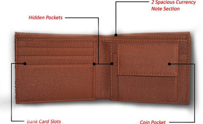 

Wildland Men Tan Artificial Leather Wallet(7 Card Slots)