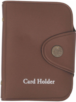 

FRIKKETTONS Men Brown Artificial Leather Card Holder(12 Card Slots)