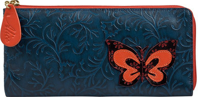 

Holii Women Casual Blue Genuine Leather Wallet(1 Card Slot)