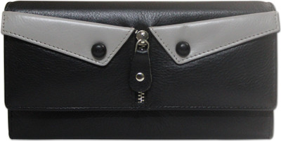 

Ubai Lifa Girls Black Genuine Leather Wallet(6 Card Slots)