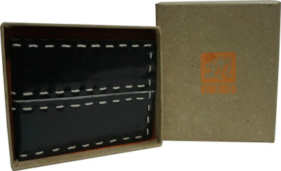 

Leo Men Black Genuine Leather Wallet(8 Card Slots)
