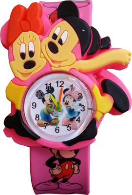 SS Traders Cute Pink Mickey and Mini strap Watch - For Boys & Girls