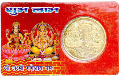 RUDRA DIVINE ATM Card for Wealth and Money/Gold Plated Yantra Coin Inside/Vyapaar Vridhi Yantra/Shri Laxami Ganesha Idol/Religious Card to Keep in Wallet for Wealth/Lucky God ATM Cards/Size Same as Bank ATM Card Plastic Yantra(Pack of 1)