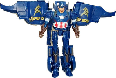 

ClueSteps Transformable Avenger Super Hero Captain America(Multicolor)