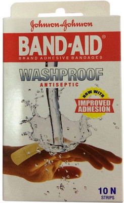 

Band Aid Washproof Antiseptic Adhesive Band Aid(Set of 10)