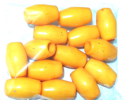 

GOELX Plastic Pipe Beads for Beading, Jewellery Making & Art Craft Work !! Size : 2cm X 1cm - mustard yellew