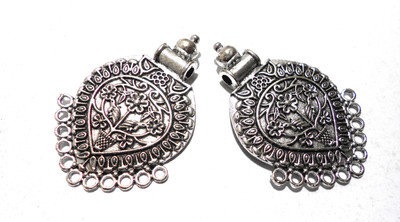 

GOELX Antique Silver Leaf Pendant for Necklace Making, Pack of 1 - Design 4