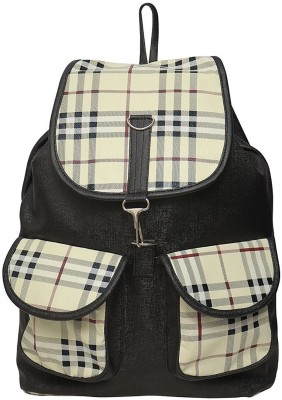 

Flair Bags CK-BLACK 14 L Backpack(Black, Beige)