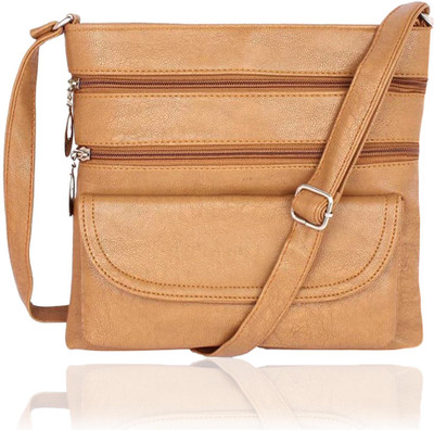 

Dutty Zipper Closure Sling Bag Sling Bag(Beige, 5 L)
