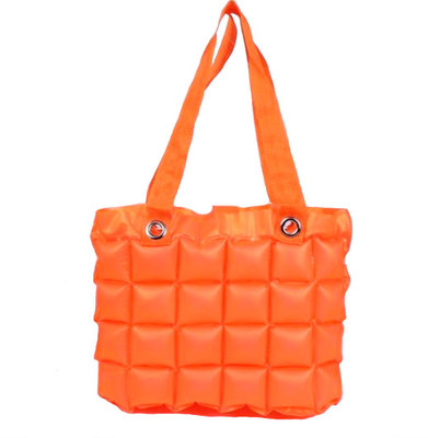 

CAPE9 Imported Ladies Unique Inflatable Shoulder Tote Beach Handbag with Center Zip in Candy Colors - Orange Waterproof Multipurpose Bag(Orange, 10 L)