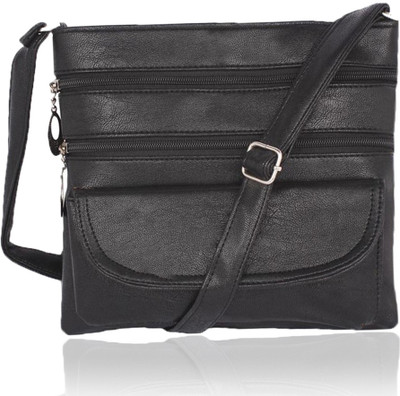 

Dutty Zipper Closure Sling Bag Sling Bag(Black, 5 L)