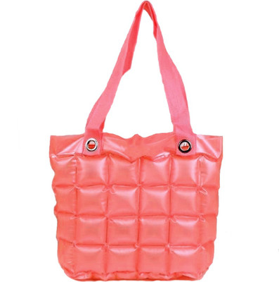 

CAPE9 Imported Ladies Unique Inflatable Shoulder Tote Beach Handbag with Center Zip in Candy Colors - Light Pink Waterproof Multipurpose Bag(Multicolor, 13 inch)