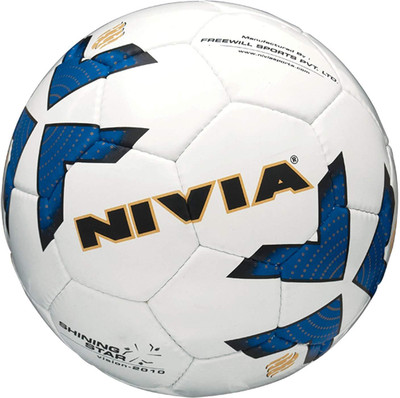 

Nivia Shining Star Football - Size: (Pack of 1, White, Blue