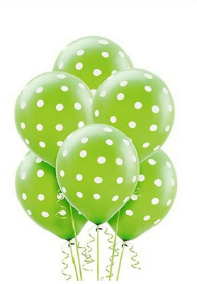 

Funtastic Printed polka dot balloon Balloon(Green, Pack of 25)
