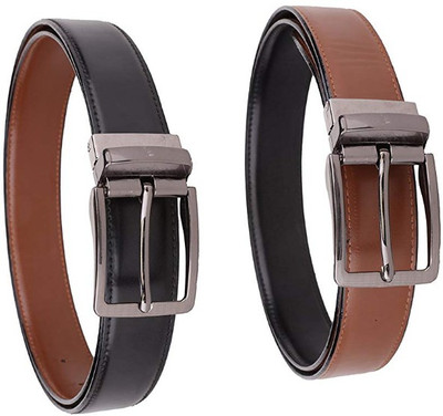 

HT Collections Men Casual Black, Brown Genuine Leather Belt