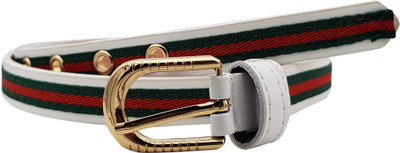

Baluchi Women Party, Casual Multicolor Artificial Leather Belt, White