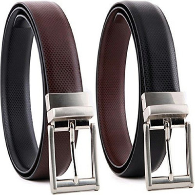 

HT Collections Men Casual Black, Brown Artificial Leather Reversible Belt