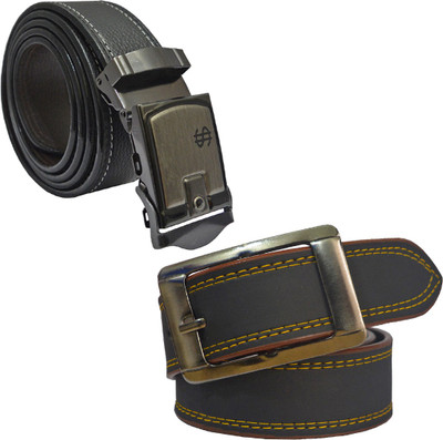 

LOOPA Men Formal Black Synthetic Belt
