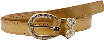 

Baluchi Women Party, Casual Gold Artificial Leather Belt, Golden