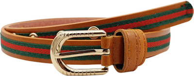 

Baluchi Women Party, Casual Multicolor Artificial Leather Belt, Tan