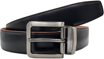 

Baluchi Men Formal Black, Tan Artificial Leather Reversible Belt