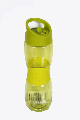 

LIFT MORE Active Flip Top Bottle - 550ml Gym Water Bottle, BPA Free Drink Bottle, Sports Cap, Rubber Grip Water Bottle - For Summer Running, Cycling & Camping (550ml) 550 ml Shaker(Pack of 1, Green)