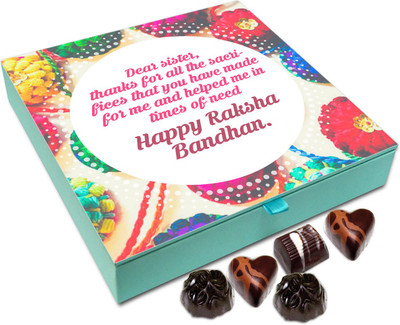 

Chocholik Rakshabandhan Gift Box - Thanks For All The Sacrifices That You Have Made For Me - 9pc Truffles(108 g)