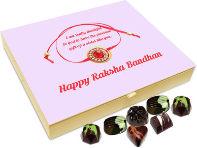 

Chocholik Rakshabandhan Gift Box - I Am Really Thankful To God To Have The - 20pc Truffles(240 g)