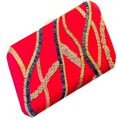 

Craftbazaar Party Red Clutch
