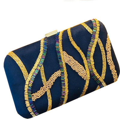 

Craftbazaar Party Blue Clutch