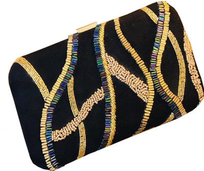Craftbazaar Party Black Clutch