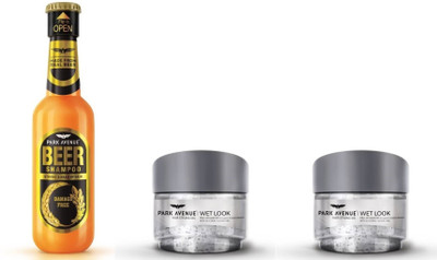 

Park Avenue DAMAGE FREE WITH WET LOOK HAIR GEL & WET LOOK GEL(Set of 3)