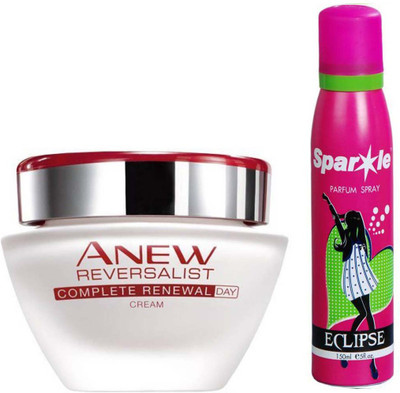 

Avon Anew Reversalist Complete Renewal Day Cream (50 ml) With one sparkle perfume spray 150 ml(Set of 2)