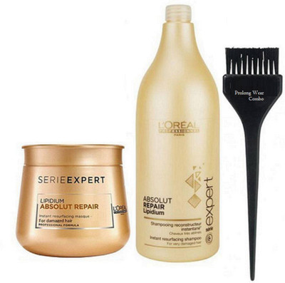 

Pro longwear combo Hair Brush, L'oreal Professional Absolut Repair Lipidium 1500ml With Masque(Set of 3)