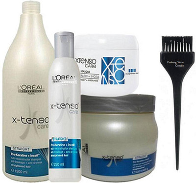 

Pro longwear combo Hair Brush Professional X-tenso care Shampoo(1500ml & 230ml), Spa, Masque(Set of 4)